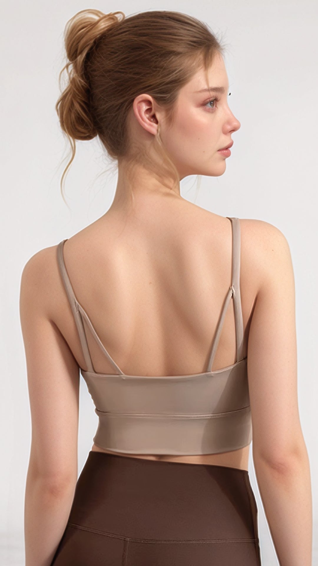 Luna Lift – Dual Strap Sports Top – BEIGE