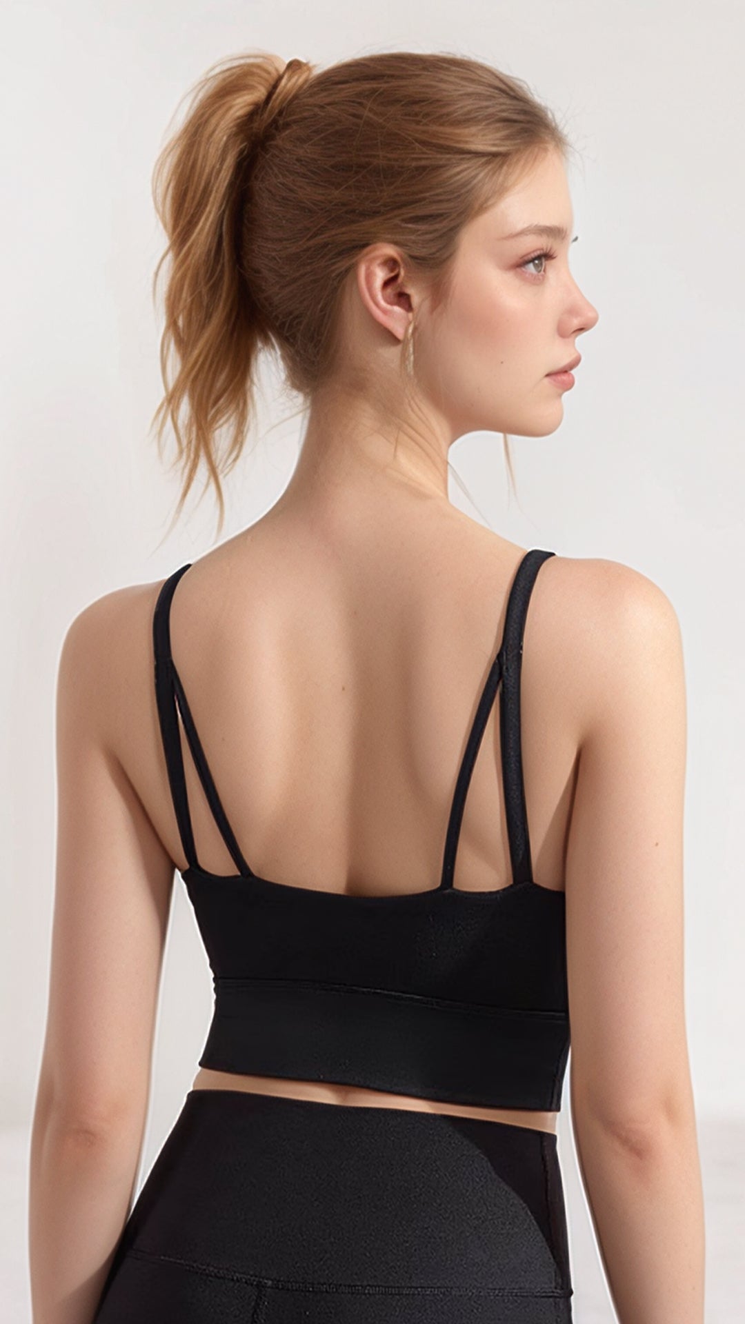 Luna Lift – Dual Strap Sports Top – BEIGE