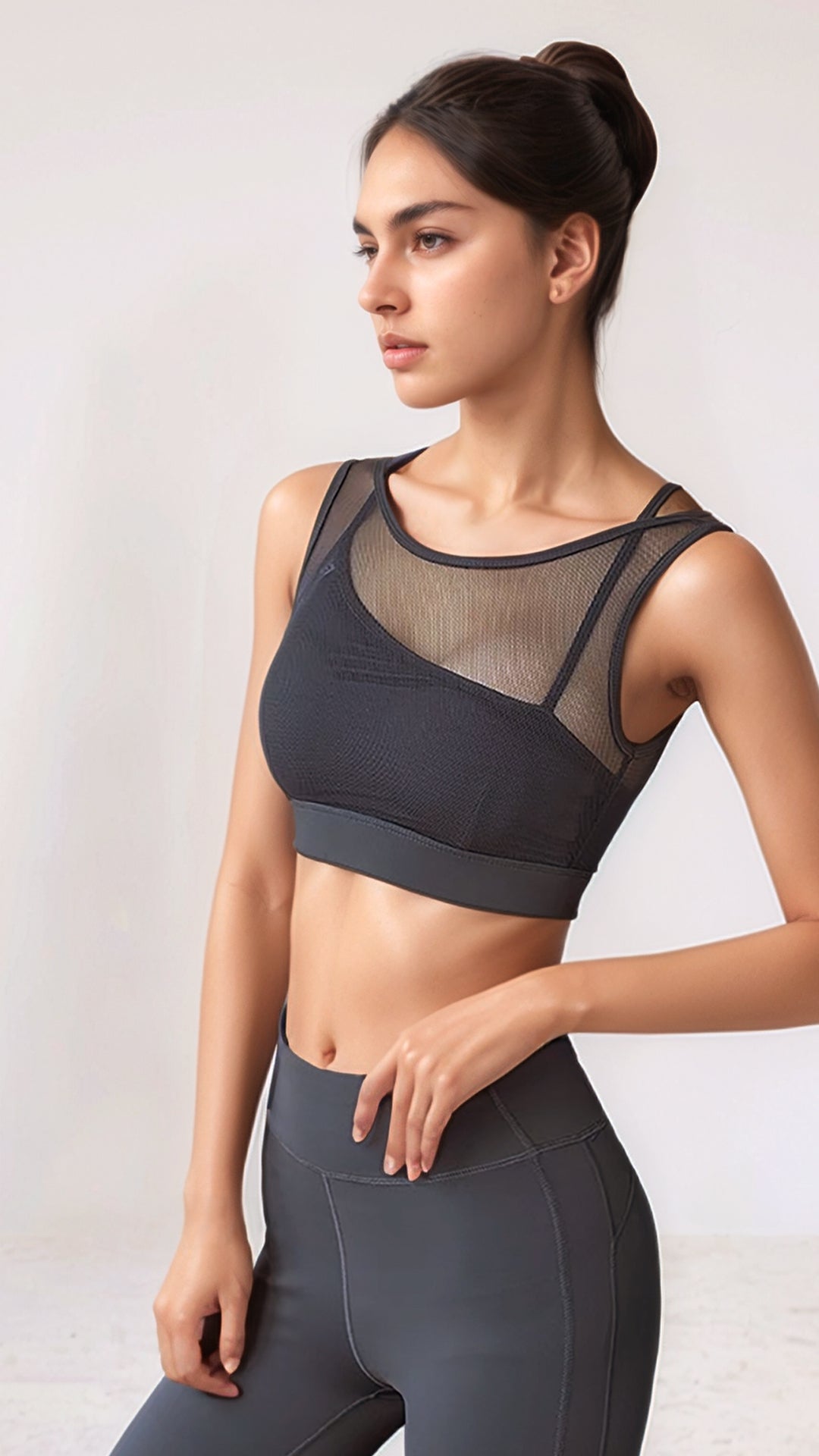 Streamform – High-Waist Leggings – BLACK